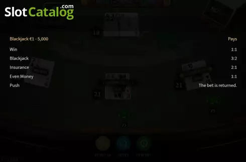 Οθόνη8. Blackjack Classic (NetEnt) Κουλοχέρης 