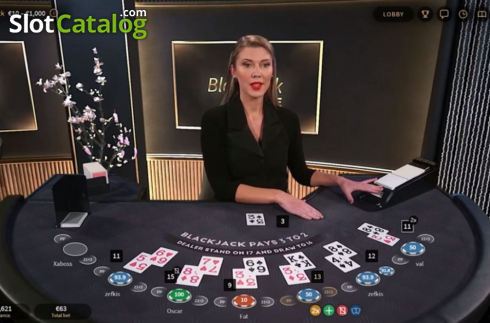 Οθόνη3. Live BlackJack VIP (NetEnt) Κουλοχέρης