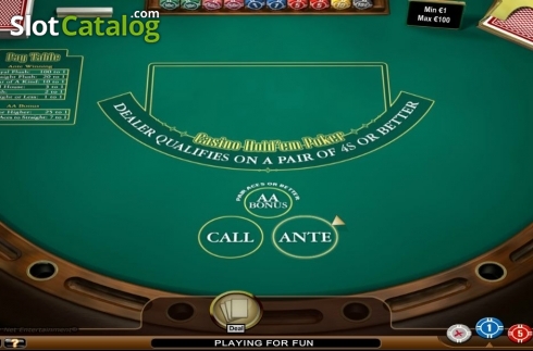 Οθόνη2. Casino Hold'em (NetEnt) Κουλοχέρης