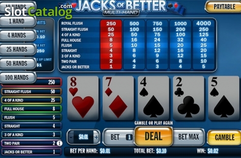 Οθόνη5. Jacks or Better MH (NetEnt) Κουλοχέρης 
