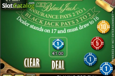 Οθόνη2. Mini Blackjack (NetEnt) Κουλοχέρης
