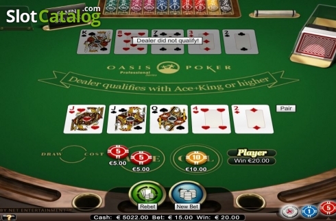 Οθόνη7. Oasis Poker Professional Series Κουλοχέρης