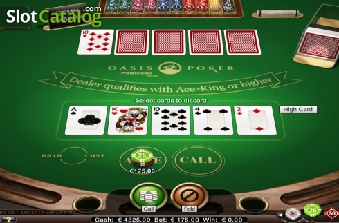 Οθόνη3. Oasis Poker Professional Series High Limit Κουλοχέρης