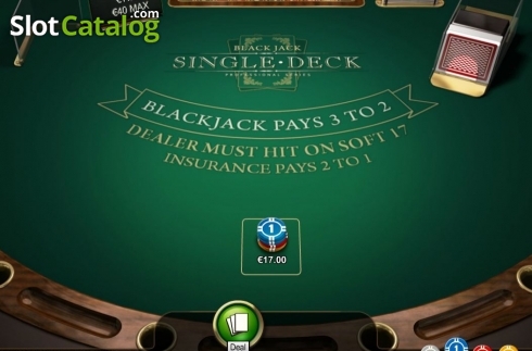 Οθόνη2. Single Deck Blackjack Professional Series Κουλοχέρης