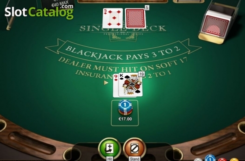 Οθόνη4. Single Deck Blackjack Professional Series Κουλοχέρης
