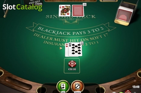 Οθόνη3. Single Deck Blackjack Professional Series High Limit Κουλοχέρης 