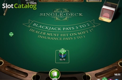 Οθόνη2. Single Deck Blackjack Professional Series Low Limit Κουλοχέρης