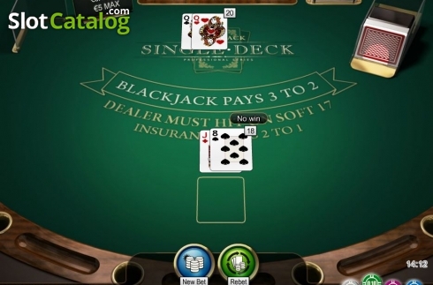Οθόνη4. Single Deck Blackjack Professional Series Low Limit Κουλοχέρης