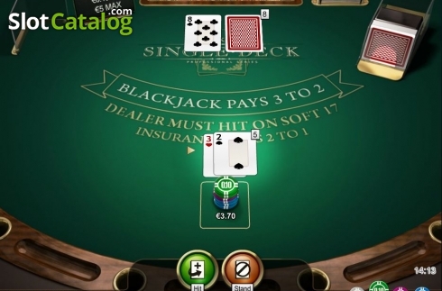 Οθόνη5. Single Deck Blackjack Professional Series Low Limit Κουλοχέρης