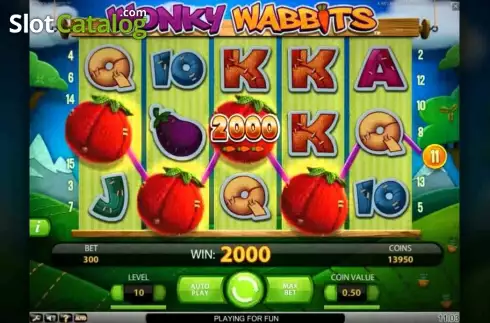 Οθόνη4. Wonky Wabbits Κουλοχέρης 