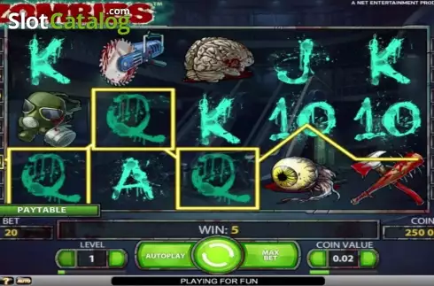 Οθόνη3. Zombies (NetEnt) Κουλοχέρης 