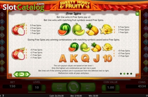 Οθόνη9. Sweety Honey Fruity Κουλοχέρης