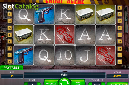 Οθόνη5. Crime Scene (NetEnt) Κουλοχέρης