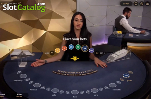 Οθόνη2. Blackjack Black Gold Κουλοχέρης