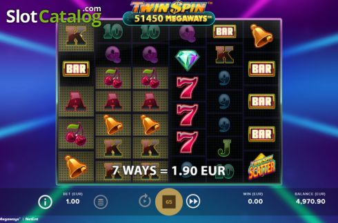Οθόνη4. Twin Spin Megaways Κουλοχέρης 
