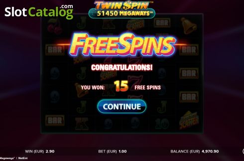 Οθόνη5. Twin Spin Megaways Κουλοχέρης 