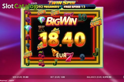 Οθόνη6. Twin Spin Megaways Κουλοχέρης 