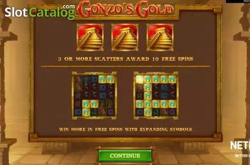 Οθόνη2. Gonzo's Gold Κουλοχέρης