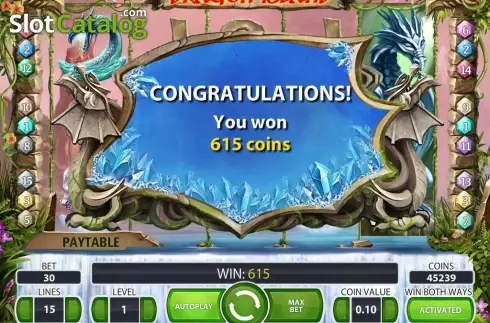 Οθόνη3. Dragon Island Κουλοχέρης