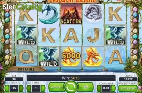 Οθόνη4. Dragon Island Κουλοχέρης