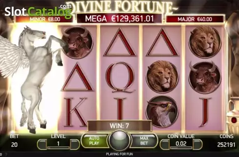 Άγρια οθόνη. Divine Fortune Κουλοχέρης