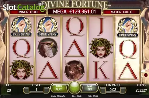 Δωρεάν οθόνη περιστροφών 1. Divine Fortune Κουλοχέρης