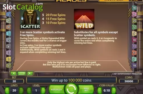 Οθόνη7. Egyptian Heroes Κουλοχέρης