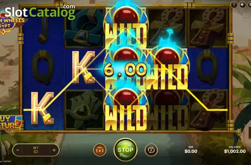 Οθόνη3. Golden Wheels of Egypt Κουλοχέρης