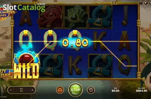 Οθόνη5. Golden Wheels of Egypt Κουλοχέρης