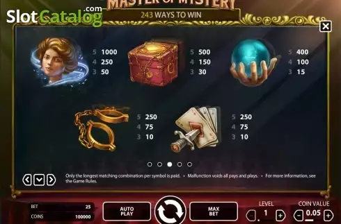Οθόνη7. Fantasini: Master of Mystery Κουλοχέρης