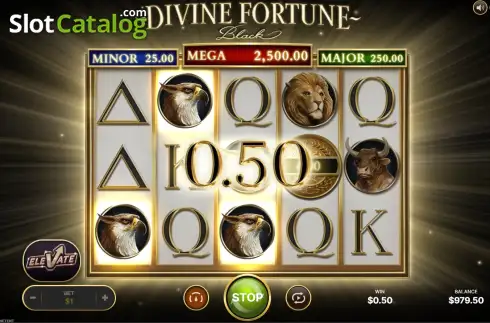 Οθόνη5. Divine Fortune Black Κουλοχέρης
