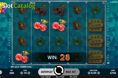Οθόνη 3. Fruit Spin Κουλοχέρης 