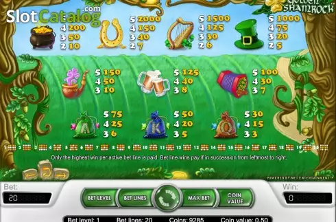 Οθόνη5. Golden Shamrock Κουλοχέρης 