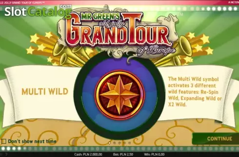 Παρουσίαση χαρακτηριστικών MultiWild. Mr. Green's Old Jolly Grand Tour Κουλοχέρης