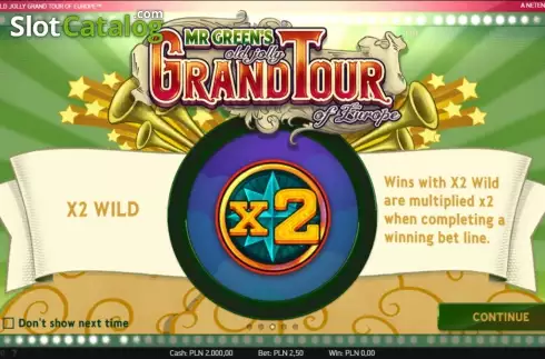 Παρουσίαση χαρακτηριστικών X2 Wild. Mr. Green's Old Jolly Grand Tour Κουλοχέρης
