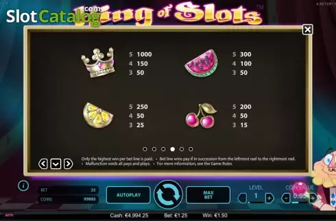 Οθόνη7. King of Slots (NetEnt) Κουλοχέρης