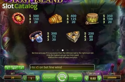 Οθόνη9. Lost Island (NetEnt) Κουλοχέρης