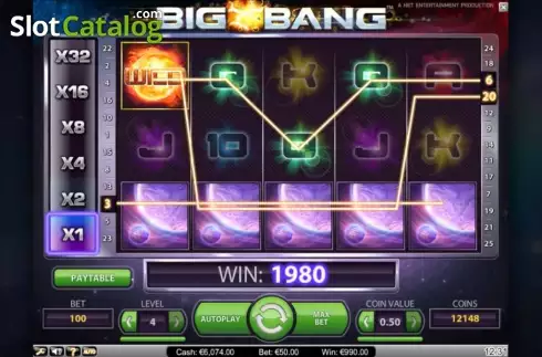 Οθόνη2. Big Bang (NetEnt) Κουλοχέρης