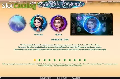 Οθόνη5. Fairytale Legends: Mirror Mirror (NetEnt) Κουλοχέρης