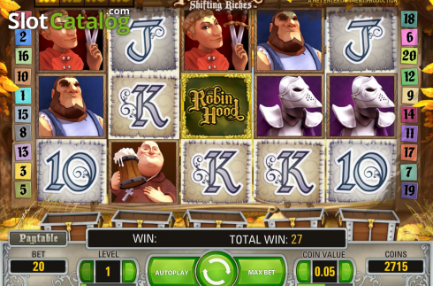 Οθόνη2. Robin Hood: Shifting Riches Κουλοχέρης 