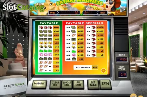 Οθόνη4. Safari Madness Κουλοχέρης