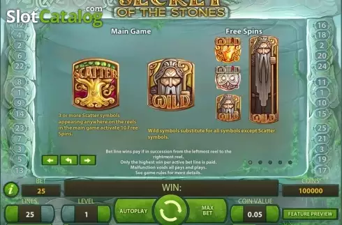 Οθόνη6. Secret of the Stones Κουλοχέρης