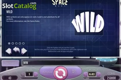 Οθόνη5. Space Wars (NetEnt) Κουλοχέρης