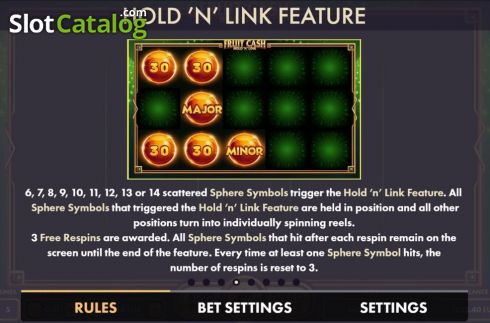 Οθόνη8. Fruit Cash Hold n'Link Κουλοχέρης