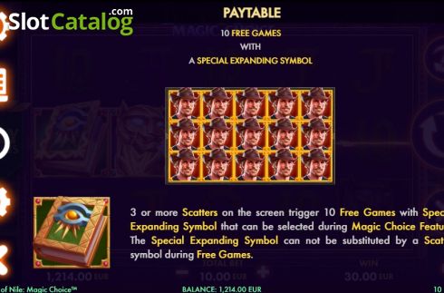 Οθόνη8. Book of Nile Magic Choice Κουλοχέρης 