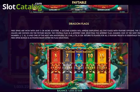 Οθόνη6. Mystery Dragons Κουλοχέρης 