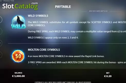 Οθόνη9. Wolf Reels Rapid Link Κουλοχέρης