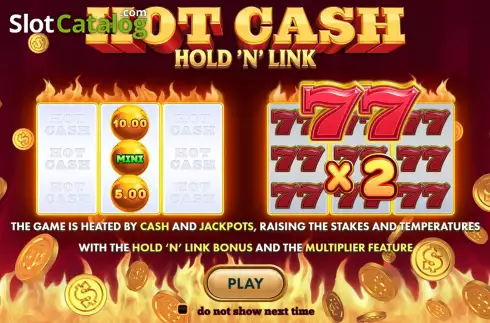 Οθόνη2. Hot Cash Hold 'n' Link Κουλοχέρης