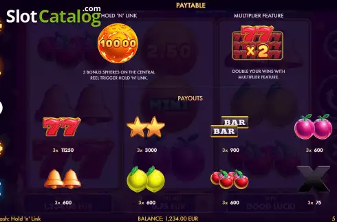 Οθόνη8. Hot Cash Hold 'n' Link Κουλοχέρης