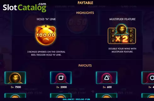 Οθόνη6. Squid Slot Κουλοχέρης